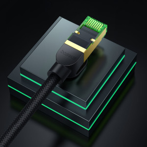 Бърз интернет кабел с оплетка BASEUS RJ45 cat.8 40Gb/s 1m черен - Img 9