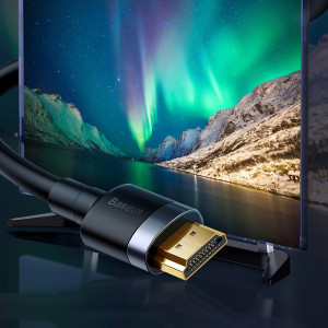 Видео кабел BASEUS Cafule HDMI 2.0 4K 60 Hz 3D 18 Gb/s 3 m черен (CADKLF-G01) - Img 9