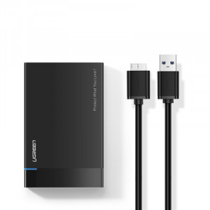 Външна адаптерна кутия Ugreen за HDD SSD 2.5'' SATA USB 3.2 Gen 1 5Gbps micro USB SuperSpeed + кабел 0.5m (US22 5G1 30848) черен - Img 1