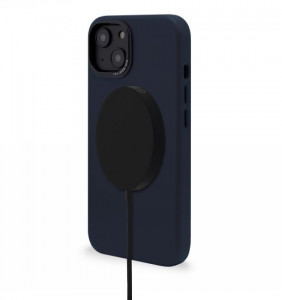 Гръб от еко кожа DECODED Leather MagSafe - iPhone 14 Plus steel blue - Img 2