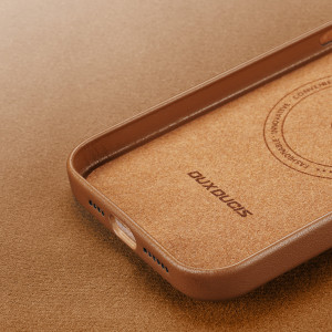 Гръб от еко кожа DUX DUCIS Grit MagSafe - iPhone 14 Pro Max кафяв - Img 10
