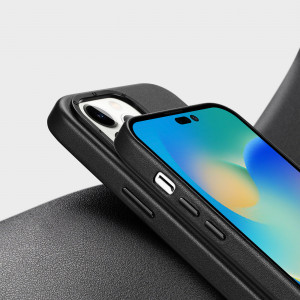 Гръб от еко кожа DUX DUCIS Grit MagSafe - iPhone 14 Pro Max черен - Img 9