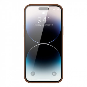 Гръб от еко кожа DUX DUCIS Yolo - iPhone 14 Pro кафяв - Img 2