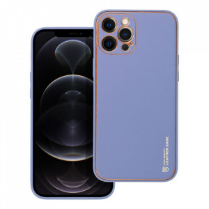 Гръб от еко кожа FORCELL Leather - iPhone 12 Pro Max син - Img 1