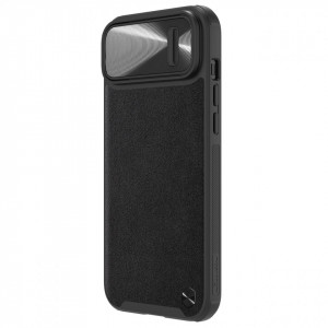Гръб от естествена кожа с подвижно покритие за камерата NILLKIN CamShield Leather S - iPhone 14 черен - Img 3