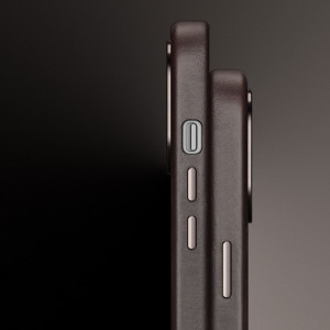 Гръб от естествена кожа DUX DUCIS Naples MagSafe - iPhone 14 тъмнокафяв - Img 8