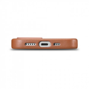 Гръб от естествена кожа iCARER Leather MagSafe - iPhone 14 кафяв - Img 4
