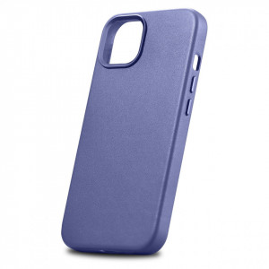 Гръб от естествена кожа iCARER Leather MagSafe - iPhone 14 светлолилав - Img 7