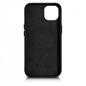 Гръб от естествена кожа iCARER Leather MagSafe - iPhone 14 черен - Img 3