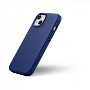 Гръб от естествена кожа iCARER Leather MagSafe - iPhone 14 Plus син - Img 8