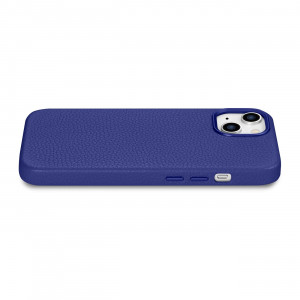 Гръб от естествена кожа iCARER Litchi Premium MagSafe - iPhone 14 Plus тъмносин - Img 11