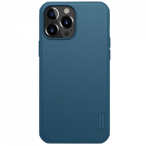 Гръб със стойка NILLKIN Super Frosted Shield - iPhone 13 Pro Max син - Img 1