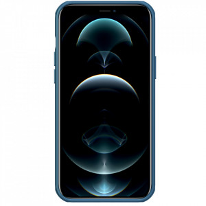 Гръб със стойка NILLKIN Super Frosted Shield - iPhone 13 Pro Max син - Img 2