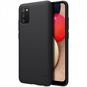 Гръб със стойка NILLKIN Super Frosted Shield - Samsung Galaxy A02s / M02s черен - Img 5