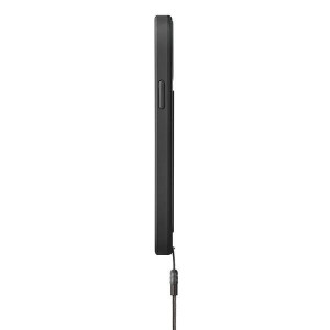 Гръб с лентов държач и каишка UNIQ Heldro с антимикробно покритие - iPhone 12 Pro Max черен въглен - Img 3