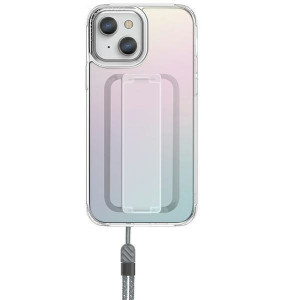 Гръб с лентов държач и каишка UNIQ Heldro с антимикробно покритие - iPhone 13 преливащ - Img 2