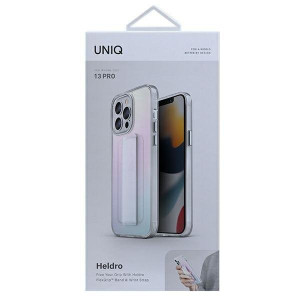 Гръб с лентов държач и каишка UNIQ Heldro с антимикробно покритие - iPhone 13 Pro преливащ - Img 7