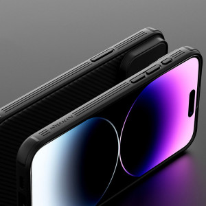 Гръб с подвижно покритие за камерата NILLKIN CamShield Pro с вграден магнит - iPhone 15 Pro Max лилав - Img 11