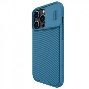 Гръб с подвижно покритие за камерата NILLKIN CamShield Pro MagSafe - iPhone 14 Pro Max син - Img 3