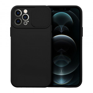 Гръб с подвижно покритие за камерата Slide - iPhone 12 Pro черен - Img 1
