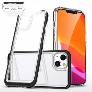 Гръб Clear 3в1 с гел рамка - iPhone 13 mini черен - Img 6