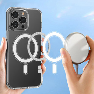 Гръб Clear Magnetic MagSafe - iPhone 14 Pro Max прозрачен - Img 3