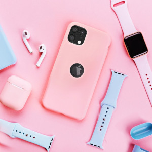 Гръб FORCELL Silicone - iPhone 12 Pro Max (с отвор за пръстов отпечатък) розов - Img 9