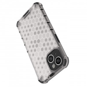 Гръб Honeycomb Armor със силиконов бъмпер - iPhone 14 прозрачен - Img 12