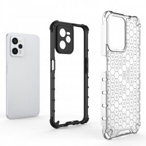 Гръб Honeycomb Armor със силиконов бъмпер - Realme C35 прозрачен - Img 5