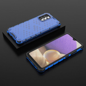 Гръб Honeycomb Armor със силиконов бъмпер - Samsung Galaxy A03s син - Img 3