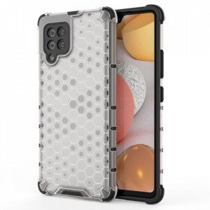 Гръб Honeycomb Armor със силиконов бъмпер - Samsung Galaxy A42 5G прозрачен - Img 1