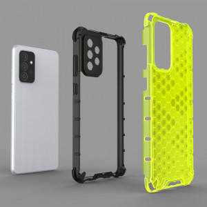 Гръб Honeycomb Armor със силиконов бъмпер - Samsung Galaxy A72 син - Img 7