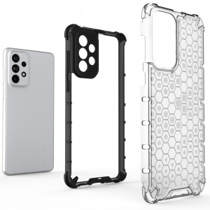 Гръб Honeycomb Armor със силиконов бъмпер - Samsung Galaxy A73 5G черен - Img 5