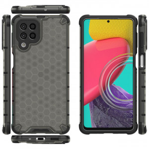 Гръб Honeycomb Armor със силиконов бъмпер - Samsung Galaxy M53 черен - Img 20