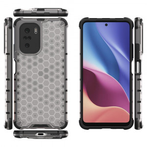 Гръб Honeycomb Armor със силиконов бъмпер - Xiaomi Mi 11i / Mi 11X / Poco F3 / Redmi K40 / K40 Pro / K40 Pro Plus прозрачен - Img 11