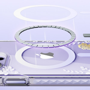 Гръб KINGXBAR Flora MagSafe - iPhone 14 Plus орхидея - Img 11
