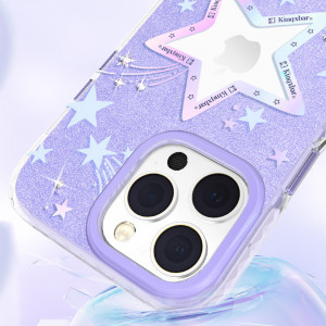 Гръб KINGXBAR Heart Star - iPhone 14 Plus лилава звезда - Img 4