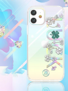 Гръб KINGXBAR Lucky с оригинални кристали Swarovski - iPhone 12 mini (късмет) прозрачен - Img 3