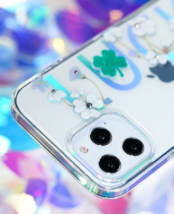 Гръб KINGXBAR Lucky с оригинални кристали Swarovski - iPhone 12 mini (късмет) прозрачен - Img 8