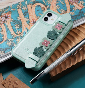 Гръб KINGXBAR Sweet с оригинални кристали Swarovski - iPhone 12 / 12 Pro зелен - Img 16