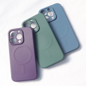 Гръб Silicone MagSafe - iPhone 14 Plus бежов - Img 3