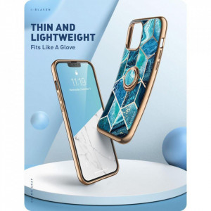 Гръб SUPCASE IBLSN Cosmo Snap с ринг държач - iPhone 13 Pro морскосин - Img 3