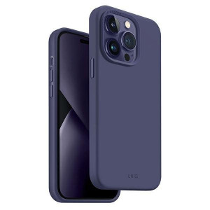 Гръб UNIQ Lino - iPhone 14 Pro Max лилава смокиня - Img 1