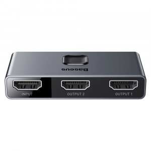 Двупосочен суич BASEUS HDMI към 2x HDMI 4K / 30 Hz (CAHUB-BC0G) сив - Img 5