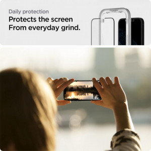 Закален стъклен протектор SPIGEN Align Master FC с инструмент за поставяне - iPhone 13 / 13 Pro / 14 - Img 7