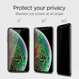 Закален стъклен протектор SPIGEN Align Master TR с филтър за поверителност и инструмент за поставяне - iPhone 11 / XR - Img 7