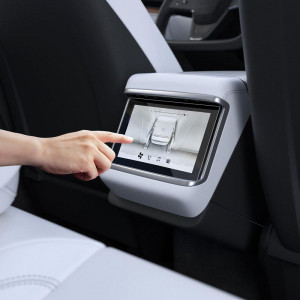 Закален стъклен протектор SPIGEN GLAS.TR SLIM за Tesla Model X 2022 / Model S 2021 черна рамка - Img 5