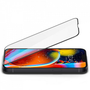 Закален стъклен протектор SPIGEN TR Slim FC - iPhone 13 Pro Max / 14 Plus с черна рамка - Img 3