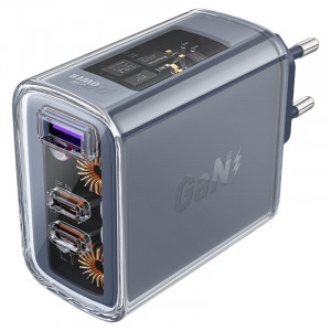 Зарядно за стена ACEFAST GaN 65W USB Type A / 2x USB Type C (A45) зелено - Img 3