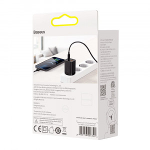Зарядно за стена BASEUS Super Pro 30W USB Type A / USB Type C PD QC (CCSUPP-E01) черно - Img 6